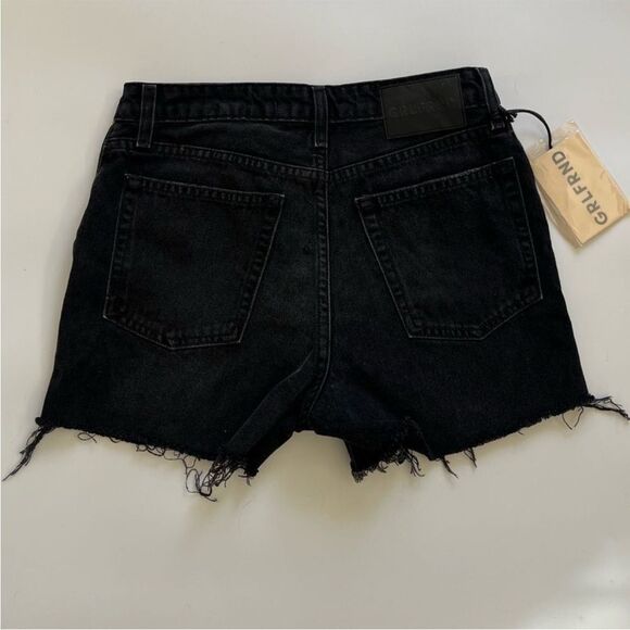 NWT GRLFRND Helena High Rise Cutoff Shorts Washed Black Raw Hem - Picture 7 of 12